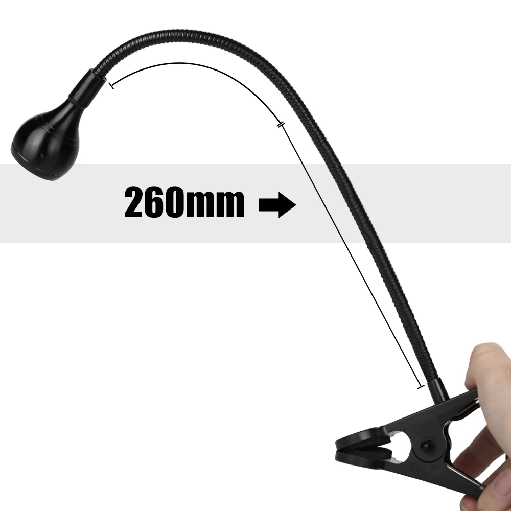 USB Led Desk Light Mini Clip-On White Light Portable Small Table Lamp with Switch Home Use Table Lamp Free Bending