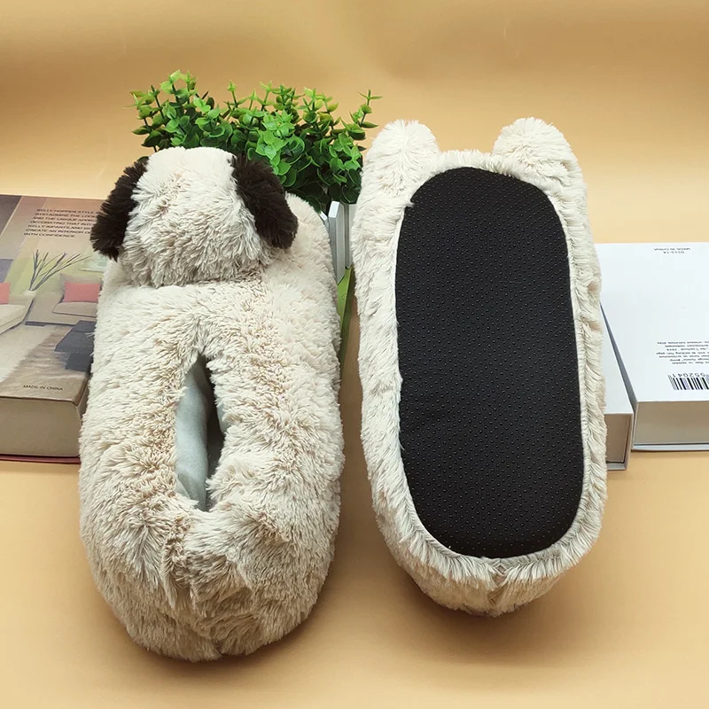 Dog Custom Warm Winter Lovers Home Slippers Floor Shoes House Indoor Slippers Special Offer Thick Soft Bottom Shoes Women&Men