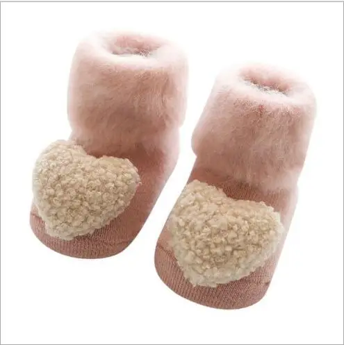 Winter new plus velvet thick baby socks warm children socks plastic non-slip baby floor socks accessories socks