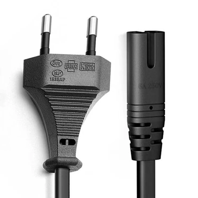 

US Figure 8 Console EU Power Cord IEC C7 Power Supply Cord For Portable Radio Camera Battery Charger Sony PSP 3 4 DVD Laptop