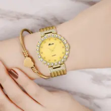 Luxury Women's Diamond Watch Waterproof Quartz #6