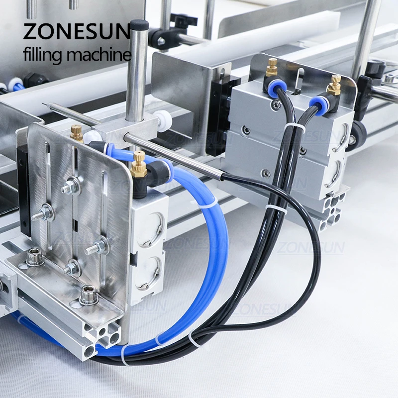 Zonesun máquina de enchimento líquido automático completo desktop cnc bomba diafragma perfume suco leite garrafa água enchimento com transporte