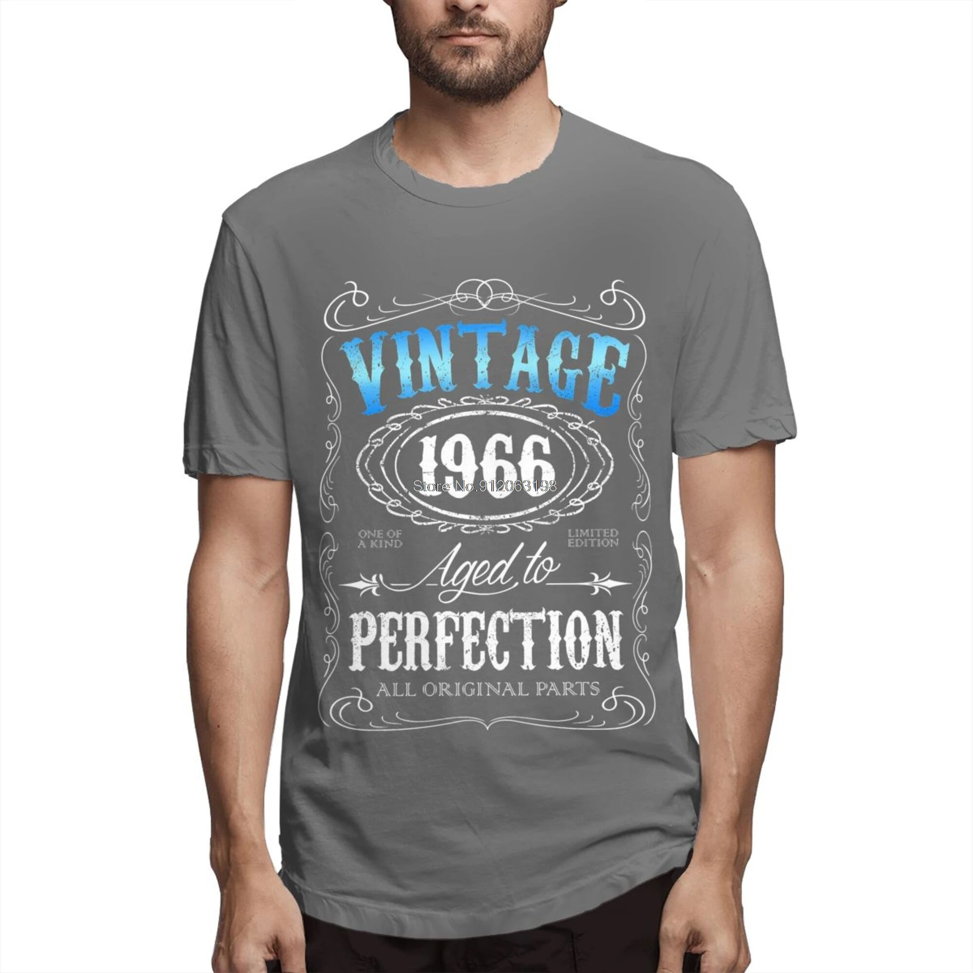 Men Clothing 50 Years Old T-Shirt 50th Birthday Gift Men Vintage 1966 Aged To Perfection Shirt Fashion Tees Streetwear