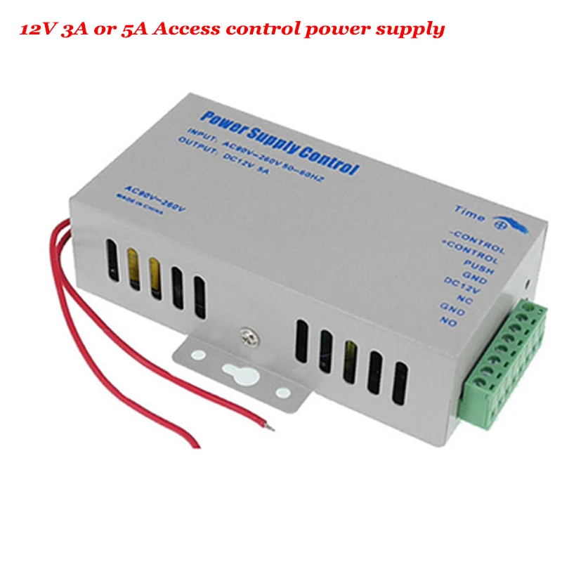 12V 3A or 12V 5A Access Control Power supply Or 12V 1A Adapter for electric lock video intercom electric magnetic lock AC input