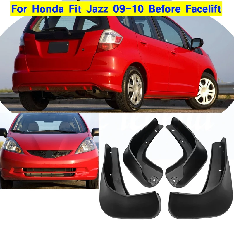 4PCS Rear Mudguards For Honda Fit Jazz 2009 2010 2011 2012 2013 Cladding Splash Mud Flaps Guards Mudflap Protect Car Accessories