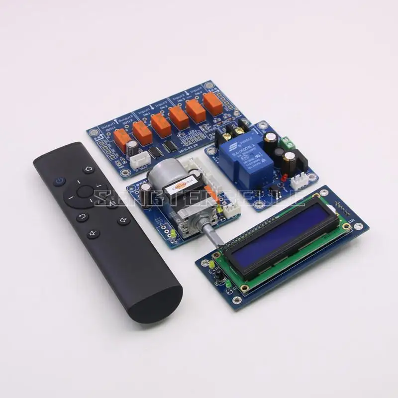 Assembeld Motor preamp Remote volume control board+display+input switch