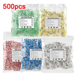 500PCS/5 color Solder Seal Wire Connectors,Heat Shrink Butt Connectors,AWG22-18 Marine Grade Waterproof Solder Wire Connectors