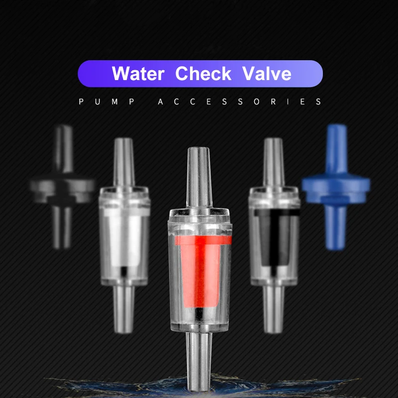 Red/Black/Blue/White Dia 4/8/10mm Plastic One-Way Non-Return Water Inline Fluids Check Valve For Aquarium Air Pump Accessories