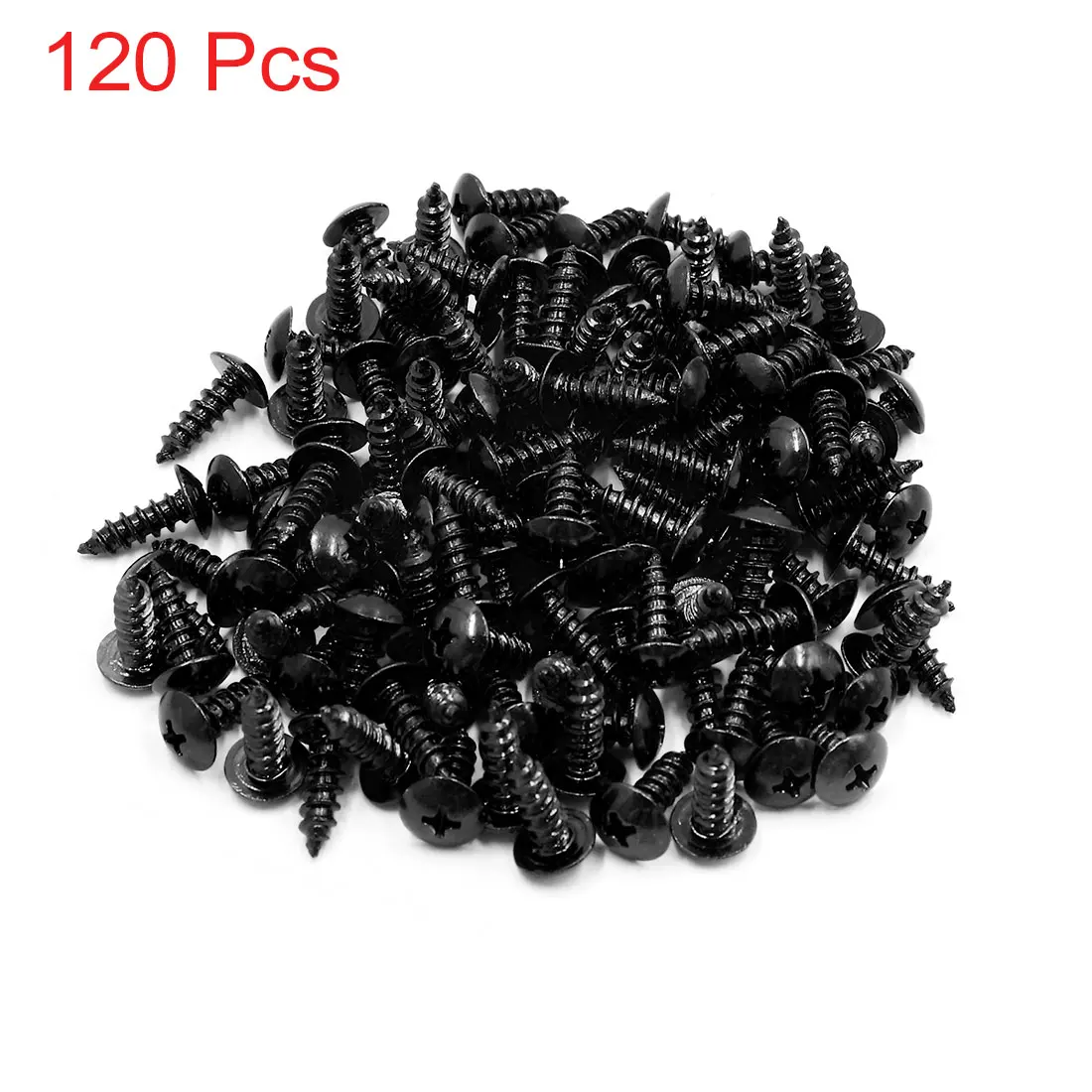 X Autohaux 30pcs/50pcs/120pcs Universal Red Motorcycle Cross Head Self Tapping Bolts Screws Nut Round Head 5mm Thread Diameter