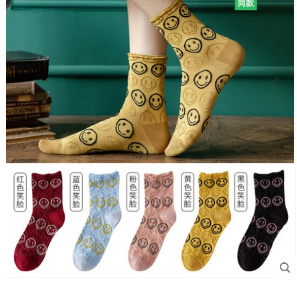 

Socks ladies spring and autumn tube socks pure cotton sports summer stockings autumn and winter thin cute socks