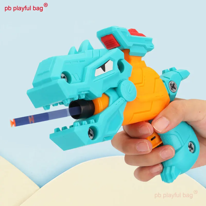 PB borsa giocosa giocattoli sportivi all'aperto per bambini modellazione di cartoni animati fai da te assemblato dinosauro soft bullet regali creativi ZG24