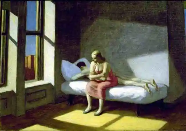 

100% handmade Oil Painting reproduction on linen canvas,Summer in the city 1950 by Edward Hopper,High Quality