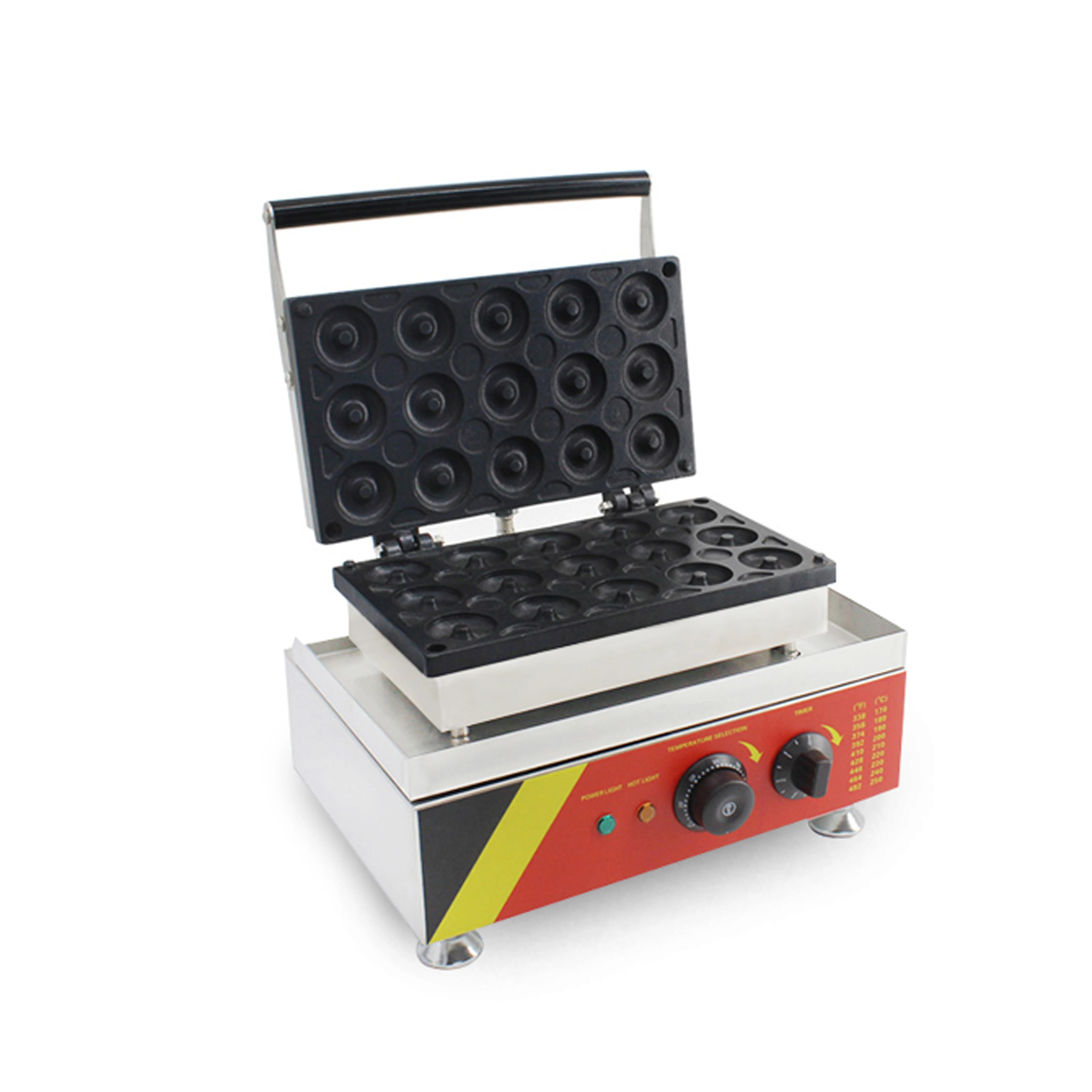 Máquina de fazer rosquinha elétrica comercial de 15 furos, máquina de fazer rosquinha de waffle, máquina de fazer lanche com alta qualidade, venda imperdível