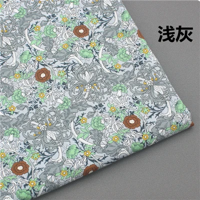 145x50cm Featured Retro Large Flower Style Cotton Printing Poplin Sewing Fabric, Making Shirt Dress Clothing Cloth