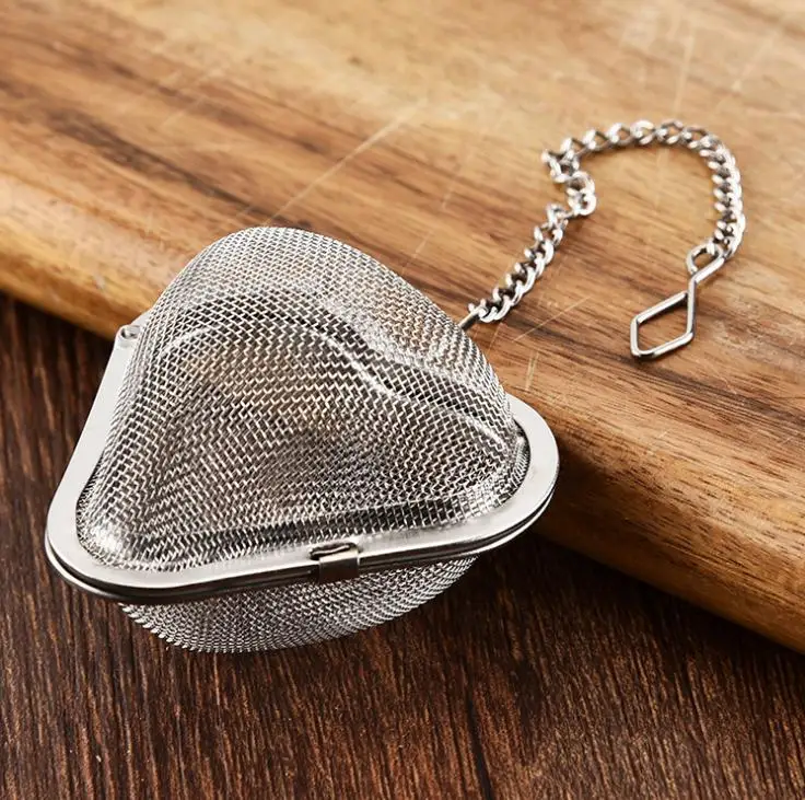 Heart Shaped Tea Strainer Stainless Steel Reticular Tea Infuser Leaf Strainer Mesh Filter Wholesale Kitchen Accessories SN