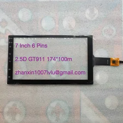 New 2.5D 7 Inch 6 Pins Touch Screen Glass Digitizer XY-PG70049-FPC GT911 ZB90PS0011 For Variety Android Car Radio Navigation