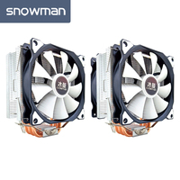 SNOWMAN MT6 12cm CPU Cooling Fan 6 Pure Copper Heat Pipes Desktop PC Cooler 4 Pin PWM Heatsink Radiator for Intel AMD