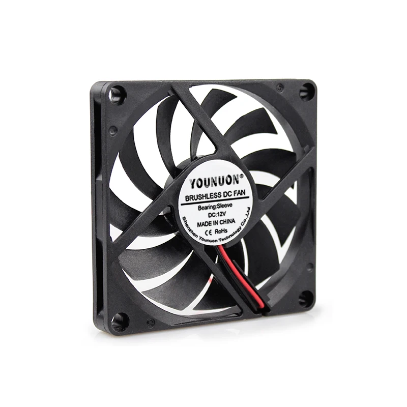 10 sztuk 12V 80mm 8010 80x80x10mm wentylator chłodzący DC bezszczotkowy wentylator chłodnicy 2500 obr./min łożysko tulejowe wentylatory przemysłowe