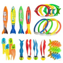 Zomer Duiken Speelgoed Torpedos Bandieten Snaarinstrumenten Octopus Duiken Vis Ring Zwembad Water Games Training Cadeau Set Speelgoed Voor Kinderen