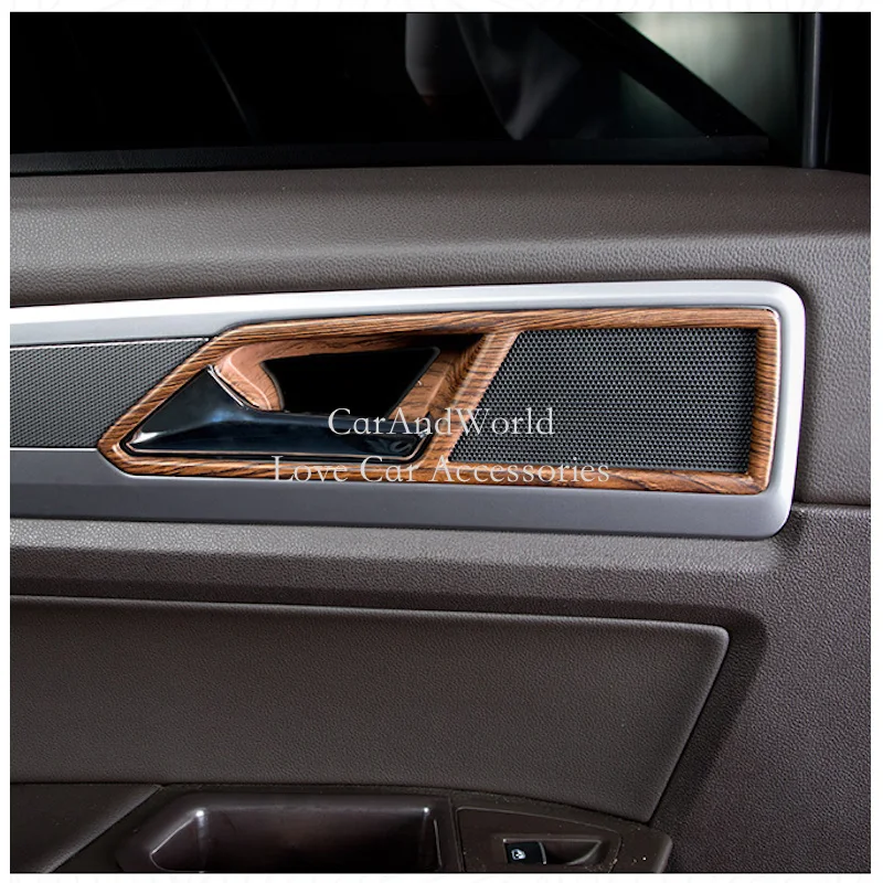 

For Volkswagen VW Teramont Atlas 2017-2020 Interior Door Handle Bowl Frame Cover Trims ABS Chrome Car Styling Accessories