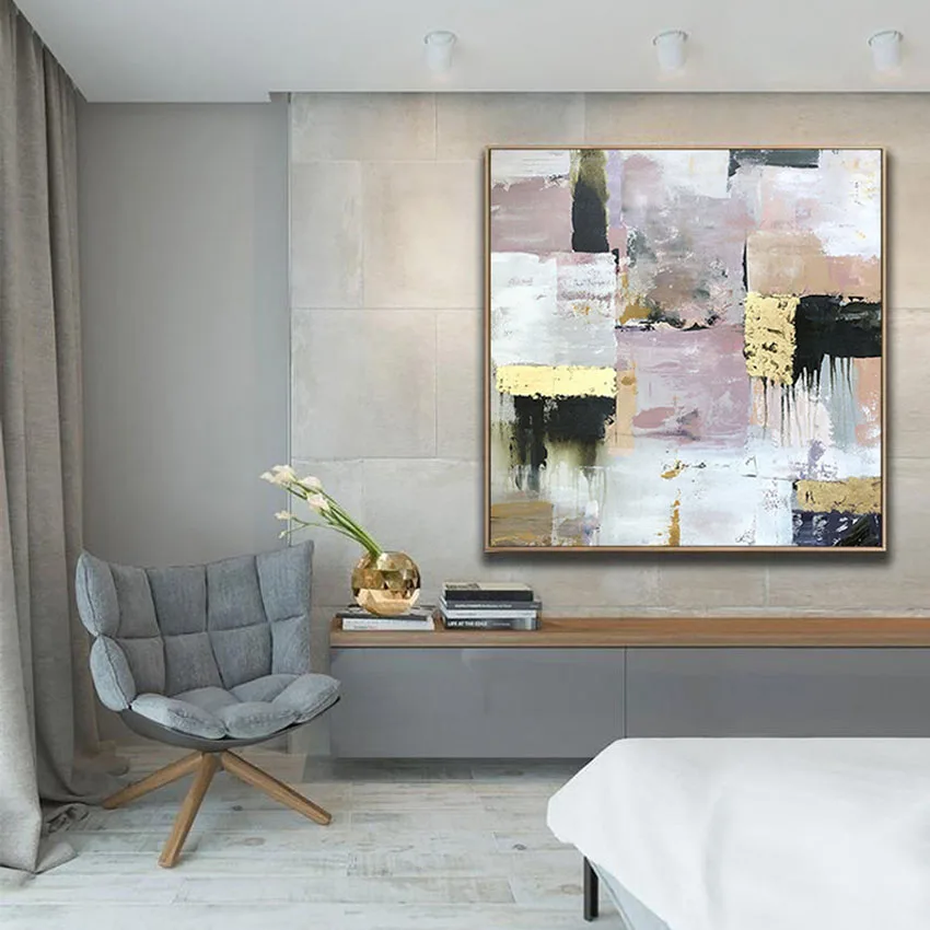 

High Quality Abstract Pictures Handmade Canvas Oil Painting Frameless Wall Art Decoration Hung In The Living Room Bedroom Hotel