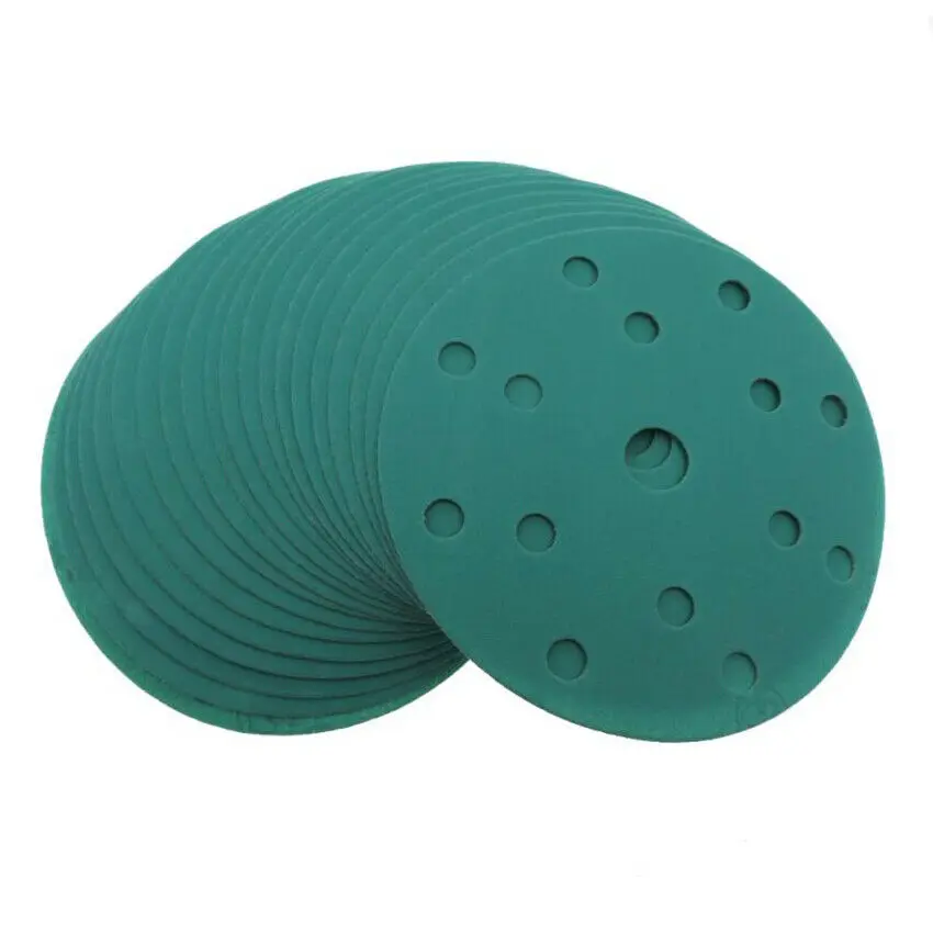 6 Inch 150mm Wet & Dry Sanding Discs Film Sandpaper Pads Hook Loop 60-2000 Grit 15 Hole