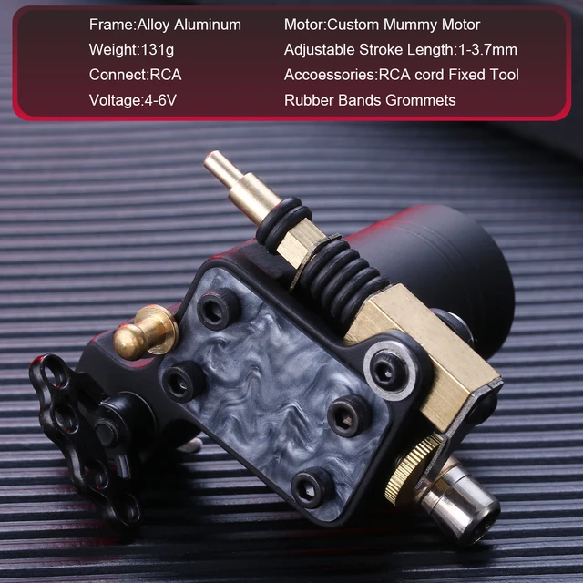 Mummy Rotary Tattoo Machine Custom Motor RCA Connection Tattoo Gun 12000RPM  Speed For Liner And Shader - AliExpress 66