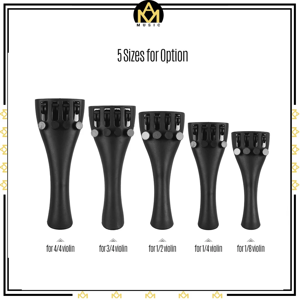 4/4 3/4 1/2 1/4 1/8 Violins Carbon Fiber Violin Tailpiece Carbon Fiber Fiddle Tailpiece 4 Fine Tuners Adjuster Tailpiece Guts