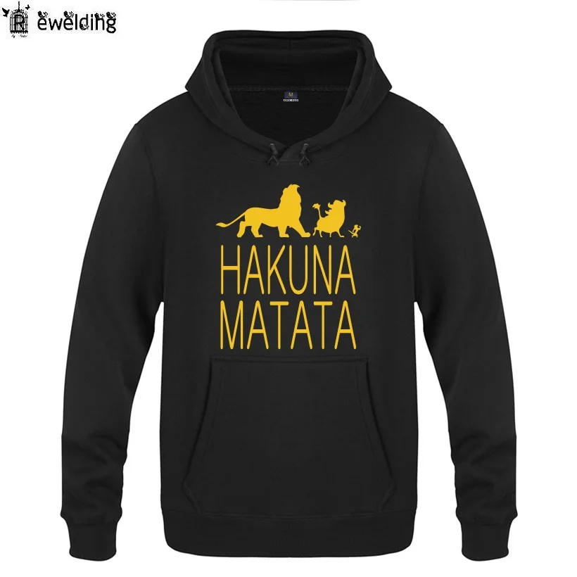 

Mens Hoodies Funny HAKUNA MATATA Printed Hoodie Men Fleece Long Sleeve Man's Sweatshirt Skate Pullover Tracksuit Oversized Coat