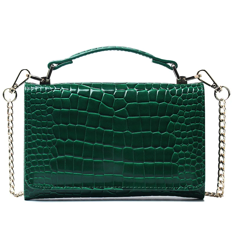 Good Quality Clutch Bag Chain Cross Body Bag Crocodile Leather Bags with Fixed Handle High Quality Women Hand Bag
