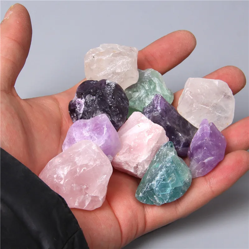 Unregelmäßigen 50g Raw Natürliche Stein Nugget Klar Weiß Rose Amethysten Quarz Stein Reiki Healing Aromatherapie Kristall Mineral Nugget