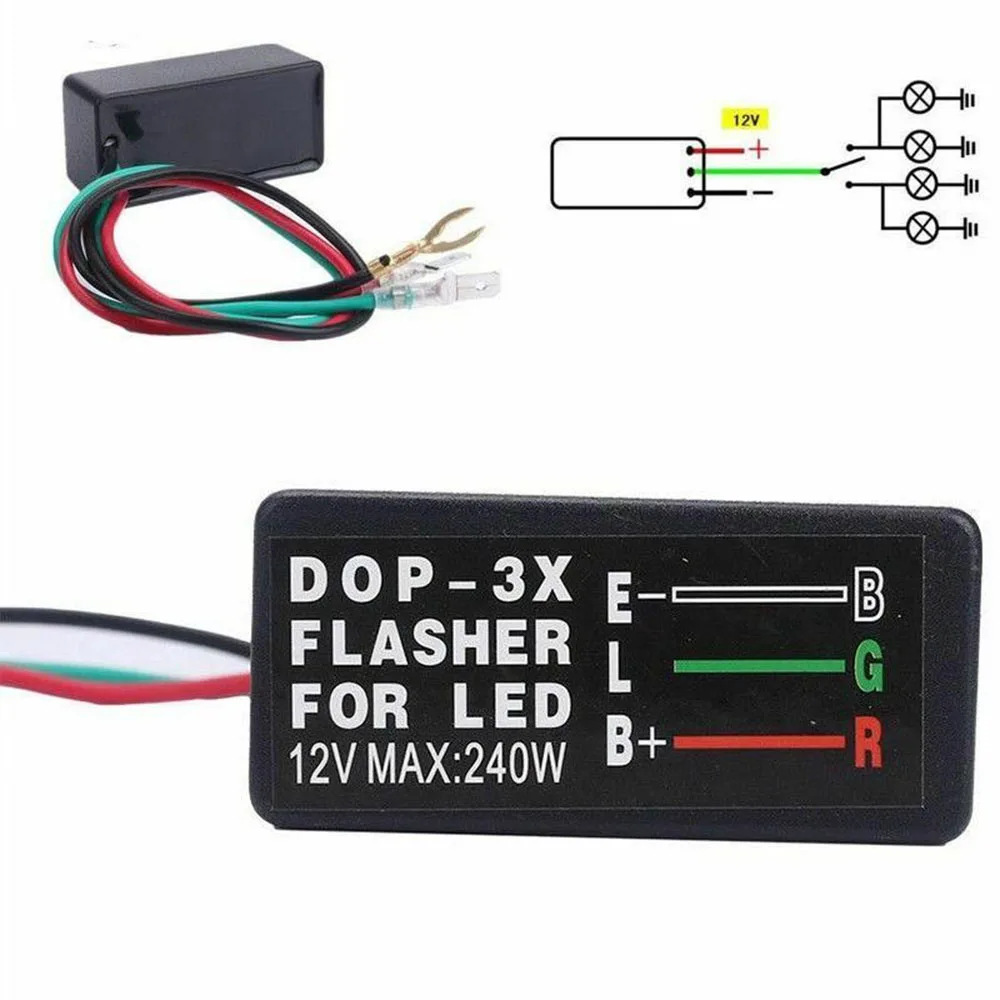 12V Motorcycle Blinker Relay 3 Pins LED Turn Signal Light Indicator Flasher Controller For Honda KTM