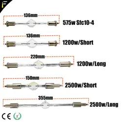 Stage Moving Head Light Bulb hmi 575W1200W2500W Long Metal Halide Lamp Double end hmi1200W/S 2500W/S Short Arc Aerial Rose Light