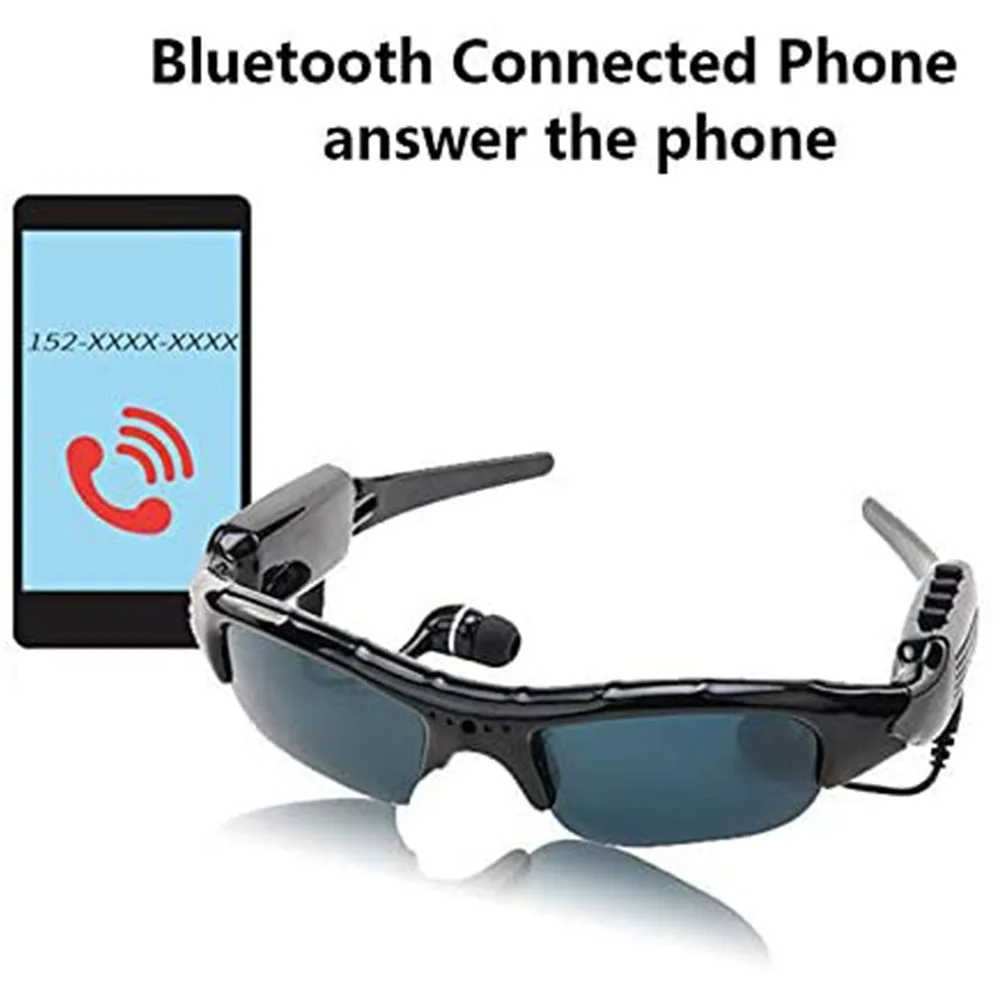 Mini Camera Multi-function Sunglasseswith Bluetooth Headset Sports Video Recorder Polarized Lens Sun Glass 1080P Camcorder