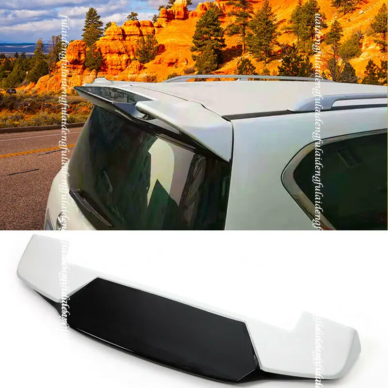 For Nissan Armada Patrol Y62 2013-2019 White Tail Fins Cover Trim Rear Spoiler Car Accessories