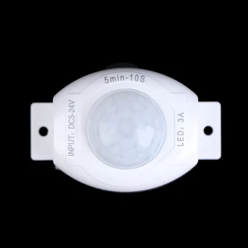 محس حركة تيار مستمر 5 فولت 12 فولت مفتاح الإضاءة كاشف الحركة المنشط الموقت التلقائي PIR مستشعر حركة ليد قطاع ضوء وحدة الشريط