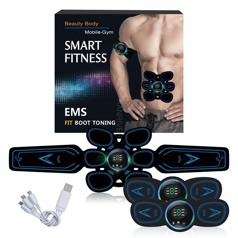 

New smart waist belt household slackers abdominal belt men and women abdominal trainer EMS waist fat rejection