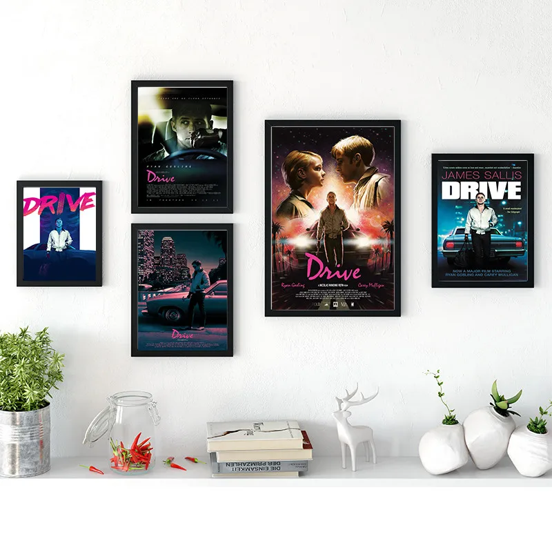 American Classic Movie Drive White Coated Paper Poster Wind Poster Wall Art Painting Study Room Living Room Decorative Painting