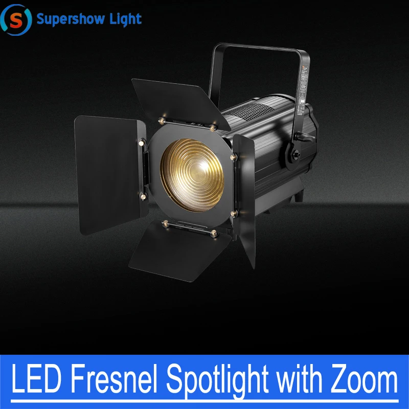 

150W/200W/300W LED Fresnel Spotlight with Manual Zoom DMX512 Theater Studio Concert Stage Lighting DJ Disco Free Shipping