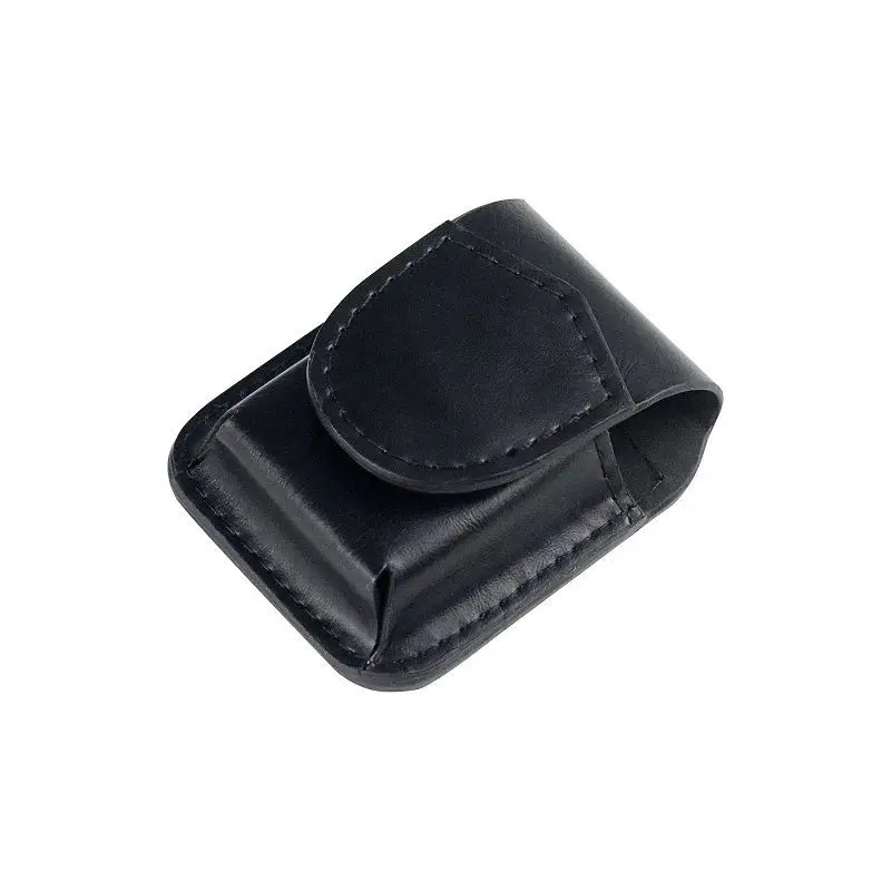 New Arrived Solid Color Without Pattern Handmade PU Leather Kerosene Oil Lighter Belt Case Waist Bag For Zippo Lighters