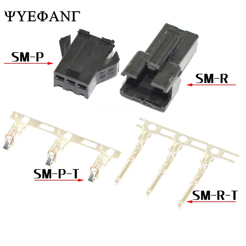 10 Set SM 2.54 Connector 2P 3P 4P 5P 6P JST Pitch 2.54 Mm Male+Female+Terminals