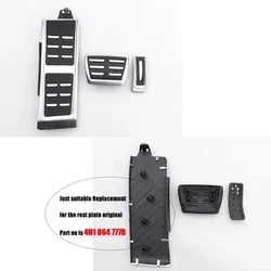 Car Styling Stainless Steel Accelerator Fuel Gas Brake Footrest Pedal cover For Audi A8 S8 D4 4H 2011-2018 Car Accessories