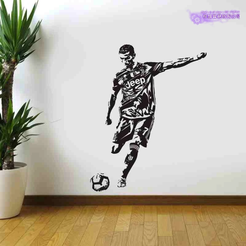 C Ronaldo Football Player Wall Sticker Sports Decal Kids Room Decoration Posters Vinyl C Ronaldo Car Soccer Player Decal