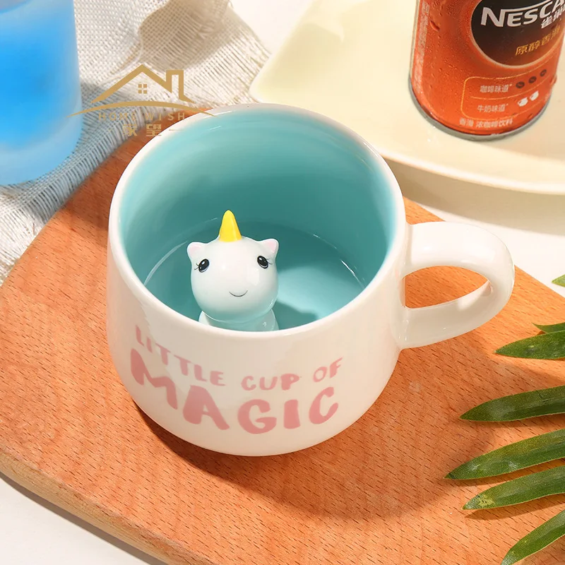 

Cute 3D milk cup coffee cup mugs coffee cups ceramic coffee cup set 350ml