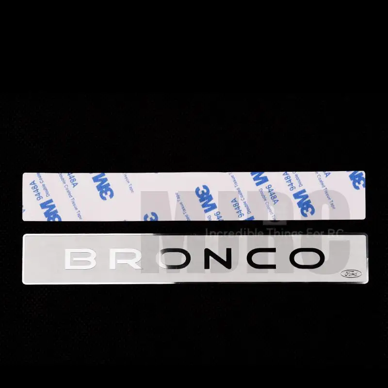 Djrc Rear Stainless Steel Logo Decoration For 1/10 Rc Crawler Car Trax Bronco Ranger Xlt Rtr #82046-4