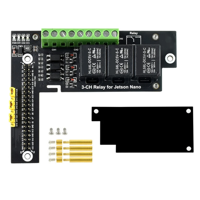 Quality 3-Ch Relay Expansion Board  Designed for Jetson Nano Configurable Control Pin,Up to 2xStackable