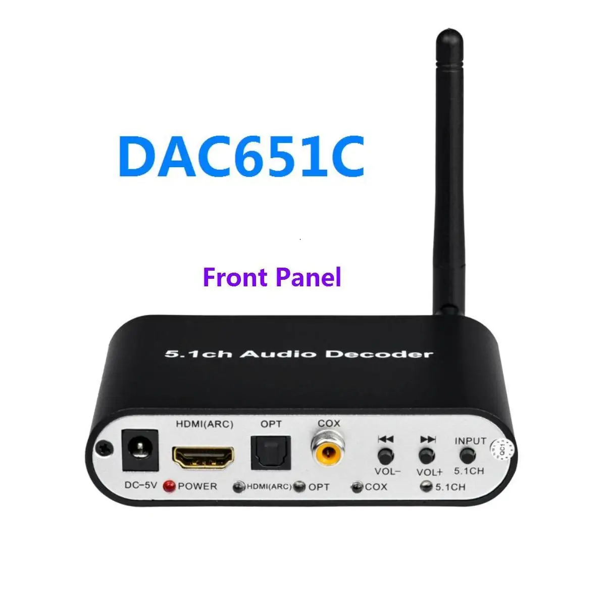dts 5.1 Audio Decoder converter PC-USB Soundcard RCA SPDIF Coxial Optical Bluetooth 5.0 receiver Volume USB music player ac3 DAC