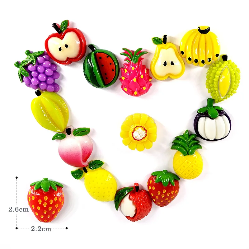 10 pezzi di verdure girasole frutta sushi animale resina frigorifero magnete per frigorifero adesivo per lavagna decorazione accessori da cucina