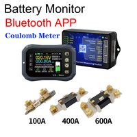 ​Bluetooth APP Digital Coulomb Meter Capacity Battery Monitor 100A 400A 600A 12V 24V 36V 48V LiFePO4 Li-ion lead-acid lithium