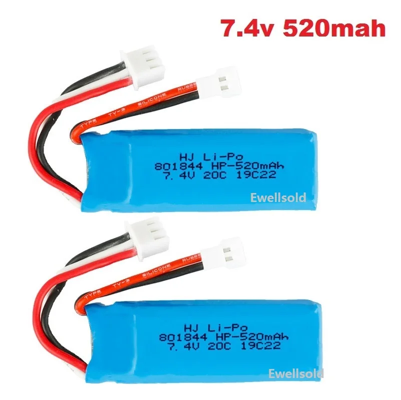 wltoys F959 F22 XK A180 A600 A700 A800 A430 R/C airplanes 7.4V 520mah Lipo battery 2S 7.4V 520mah Lipo battery 801844/USB